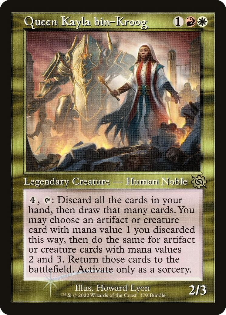Queen Kayla bin-Kroog (Retro Frame) (BRO Bundle) (379) (Unique and Miscellaneous Promos) (Foil)