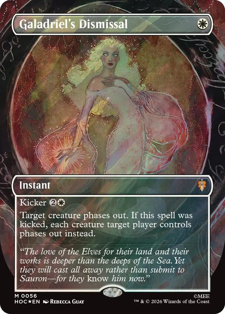 Image for Galadriel's Dismissal (Borderless) (Surge Foil) (56) (The Hobbit: Eternal-Legal) (Foil) (HOC) - Magic: The Gathering