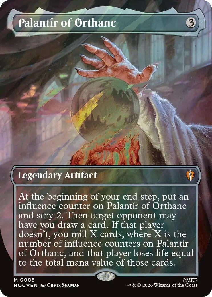 Image for Palantir of Orthanc (Borderless) (Surge Foil) (85) (The Hobbit: Eternal-Legal) (Foil) (HOC) - Magic: The Gathering