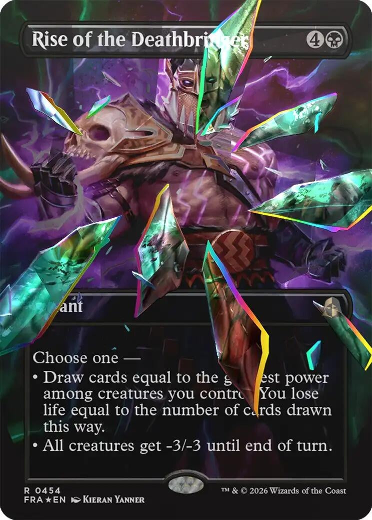 Image for Rise of the Deathbringer (Borderless) (Facet Foil) (454) (Reality Fracture) (Foil) (FRA) - Magic: The Gathering
