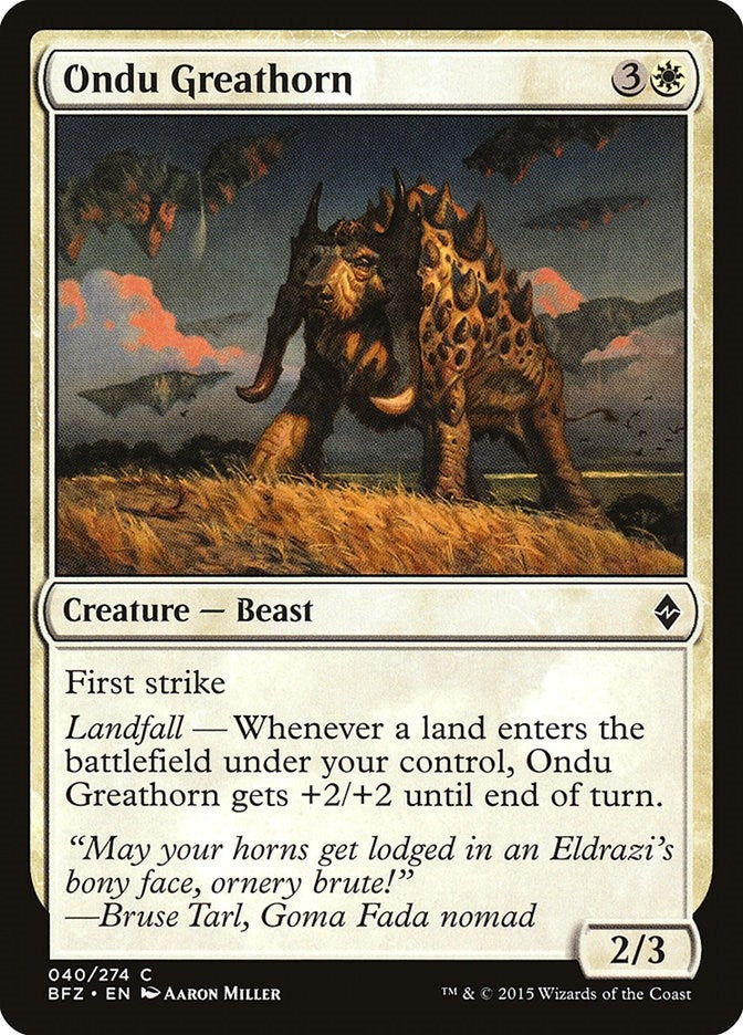 Ondu Greathorn (40) (Battle for Zendikar)