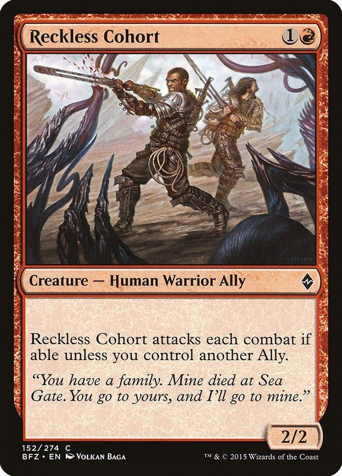 Reckless Cohort (152) (Battle for Zendikar)