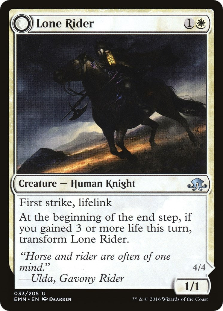 Image for Lone Rider (33) (Eldritch Moon) - Magic: The Gathering