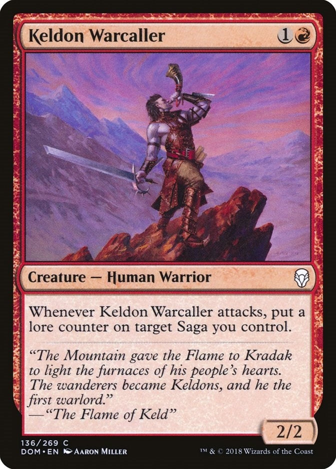 Keldon Warcaller (136) (Dominaria)