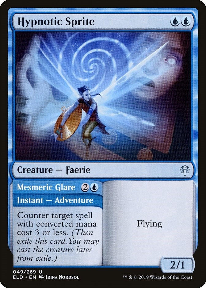 Hypnotic Sprite (49) (Throne of Eldraine) (Foil)