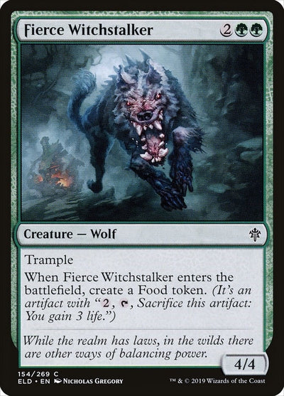 Fierce Witchstalker (154) (Throne of Eldraine) (Foil)