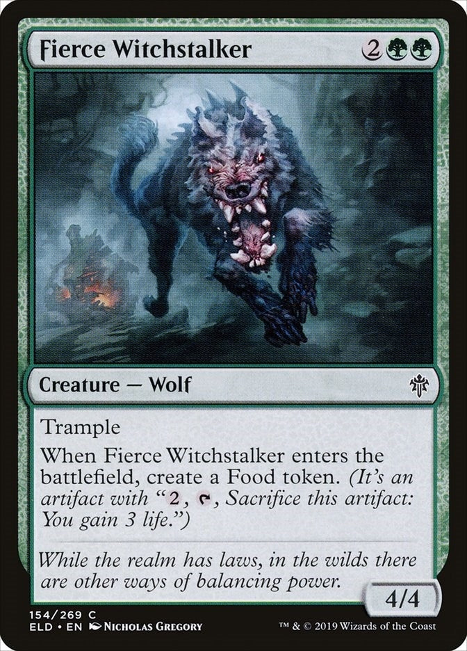 Fierce Witchstalker (154) (Throne of Eldraine) (Foil)