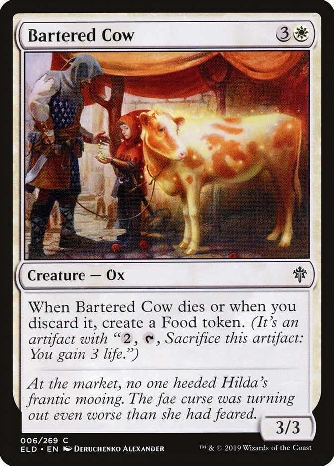 Bartered Cow (6) (Throne of Eldraine) (Foil)