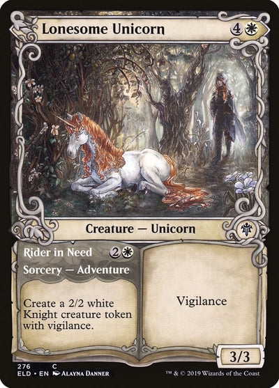 Lonesome Unicorn (Showcase) (276) (Throne of Eldraine)