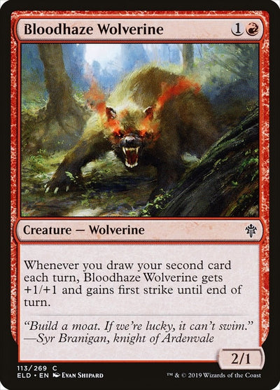 Bloodhaze Wolverine (113) (Throne of Eldraine)