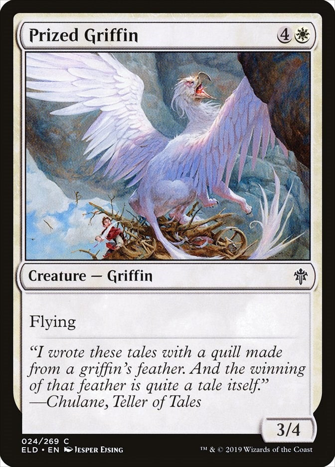 Prized Griffin (24) (Throne of Eldraine) (Foil)