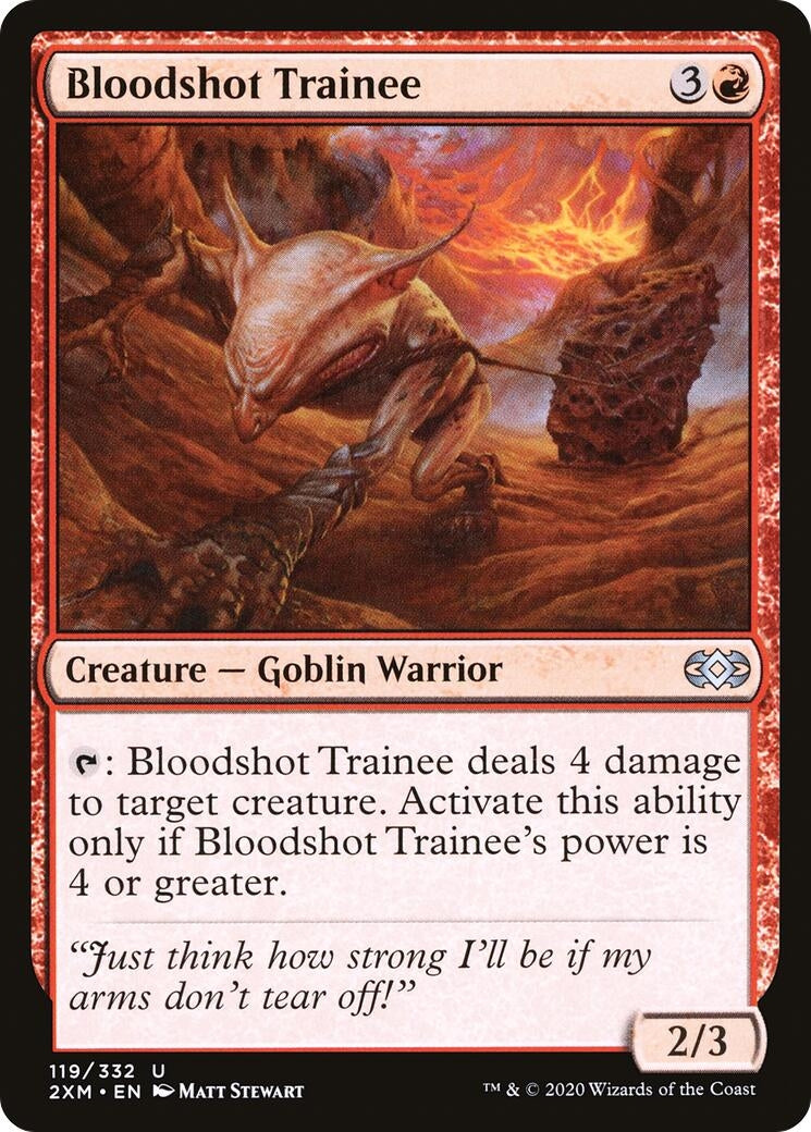 Bloodshot Trainee (119) (Double Masters) (Foil)