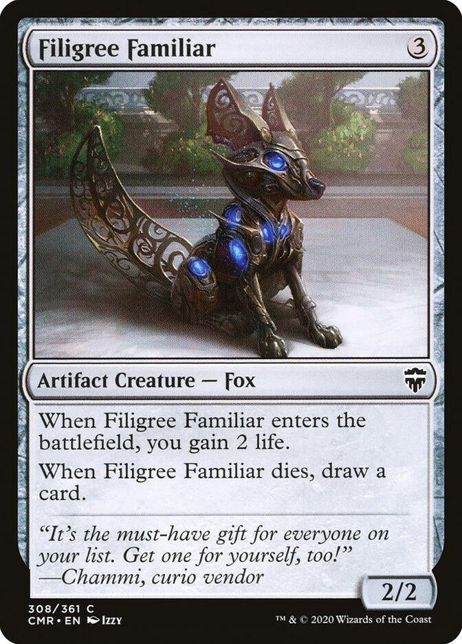 Image for Filigree Familiar (308) (Commander Legends) (Foil) - Magic: The Gathering