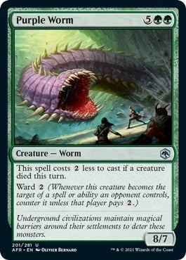 Image for Purple Worm (201) (Adventures in the Forgotten Realms) (Foil) - Magic: The Gathering