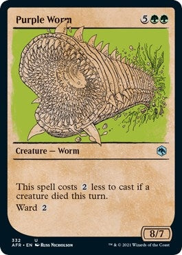 Image for Purple Worm (Showcase) (332) (Adventures in the Forgotten Realms) (Foil) - Magic: The Gathering