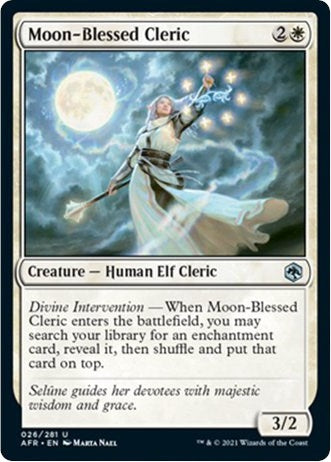 Image for Moon-Blessed Cleric (26) (Adventures in the Forgotten Realms) (Foil) - Magic: The Gathering