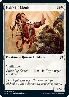 Image for Half-Elf Monk (19) (Adventures in the Forgotten Realms) - Magic: The Gathering