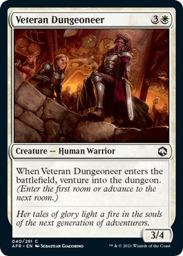 Image for Veteran Dungeoneer (40) (Adventures in the Forgotten Realms) (Foil) - Magic: The Gathering