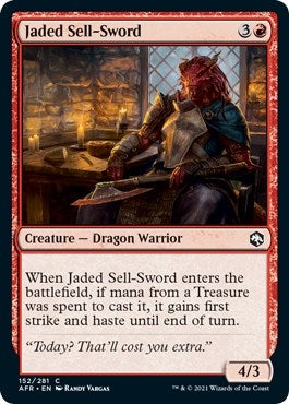 Image for Jaded Sell-Sword (152) (Adventures in the Forgotten Realms) (Foil) - Magic: The Gathering