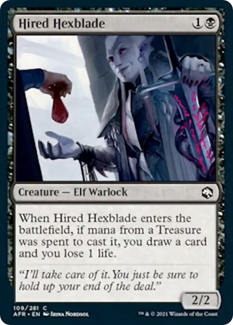 Image for Hired Hexblade (109) (Adventures in the Forgotten Realms) (Foil) - Magic: The Gathering