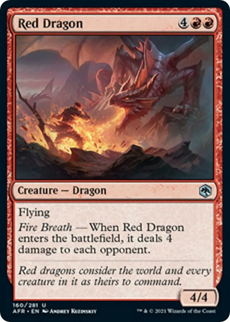 Image for Red Dragon (160) (Adventures in the Forgotten Realms) (Foil) - Magic: The Gathering
