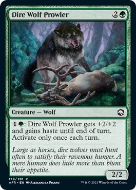 Image for Dire Wolf Prowler (179) (Adventures in the Forgotten Realms) (Foil) - Magic: The Gathering