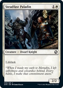 Image for Steadfast Paladin (38) (Adventures in the Forgotten Realms) - Magic: The Gathering