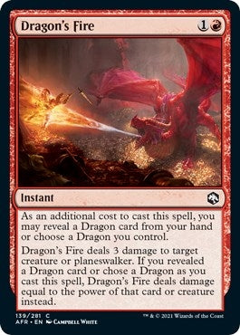 Image for Dragon's Fire (139) (Adventures in the Forgotten Realms) (Foil) - Magic: The Gathering