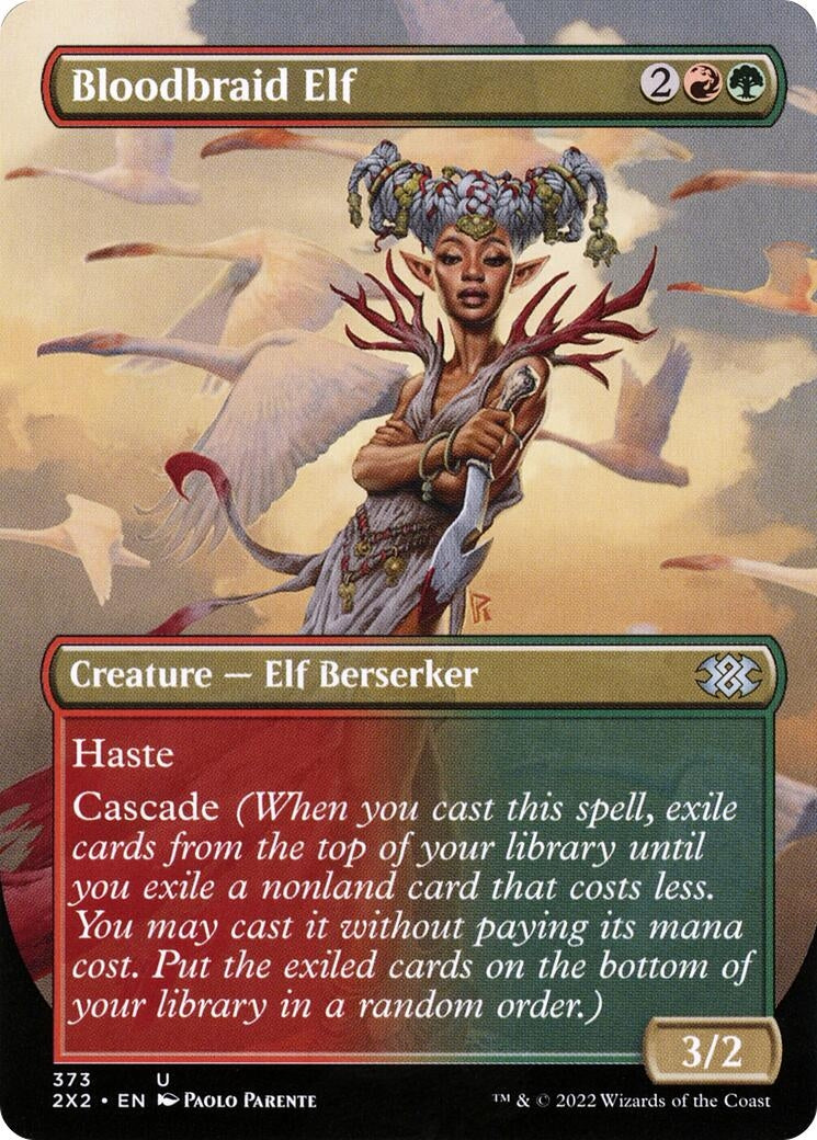 Bloodbraid Elf (Borderless) (373) (Double Masters 2022) (Foil)