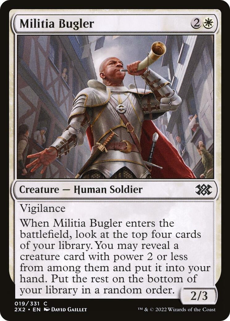 Militia Bugler (19) (Double Masters 2022) (Foil)