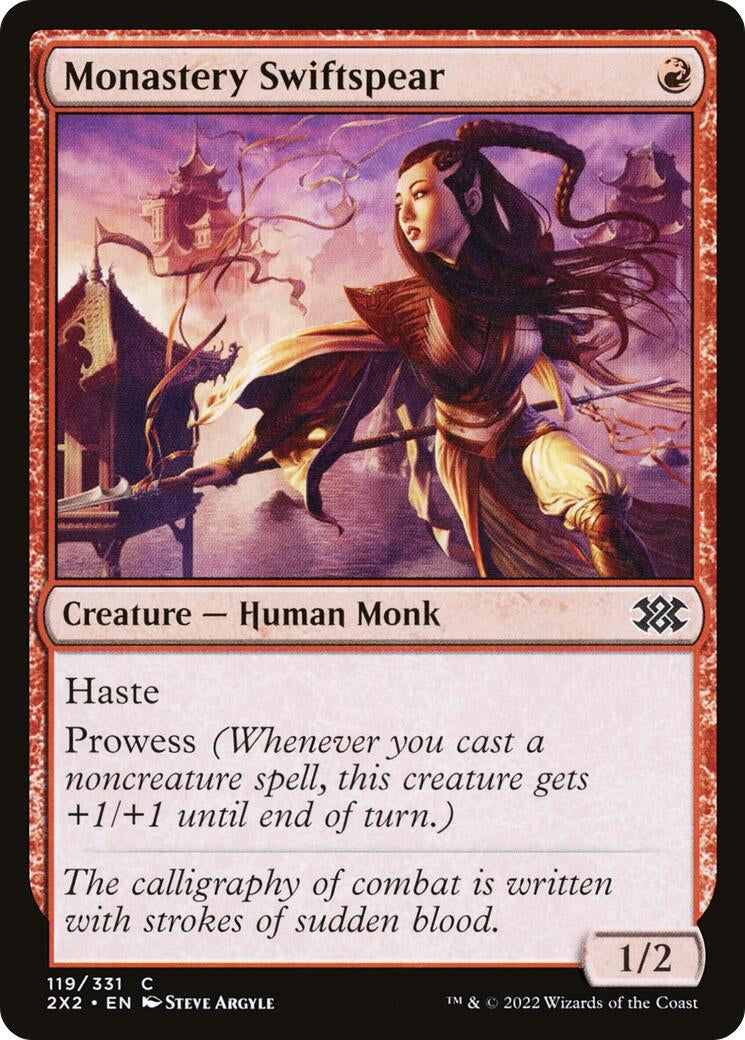 Monastery Swiftspear (119) (Double Masters 2022) (Foil)