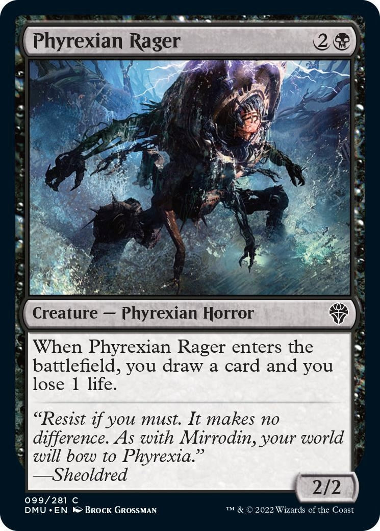 Phyrexian Rager (99) (Dominaria United) (Foil)