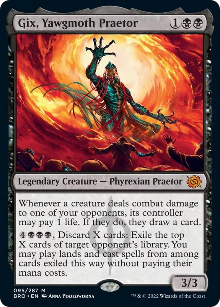 Gix, Yawgmoth Praetor (95) (The Brothers' War) (Foil)