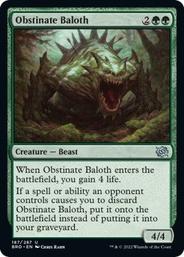 Obstinate Baloth (187) (The Brothers' War) (Foil)