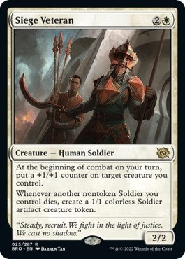 Siege Veteran (25) (The Brothers' War) (Foil)