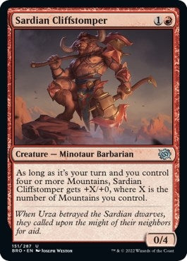 Sardian Cliffstomper (151) (The Brothers' War) (Foil)