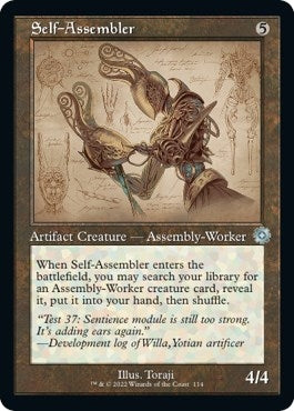 Self-Assembler (Schematic) (114) (The Brothers' War: Retro Frame Artifacts) (Foil)