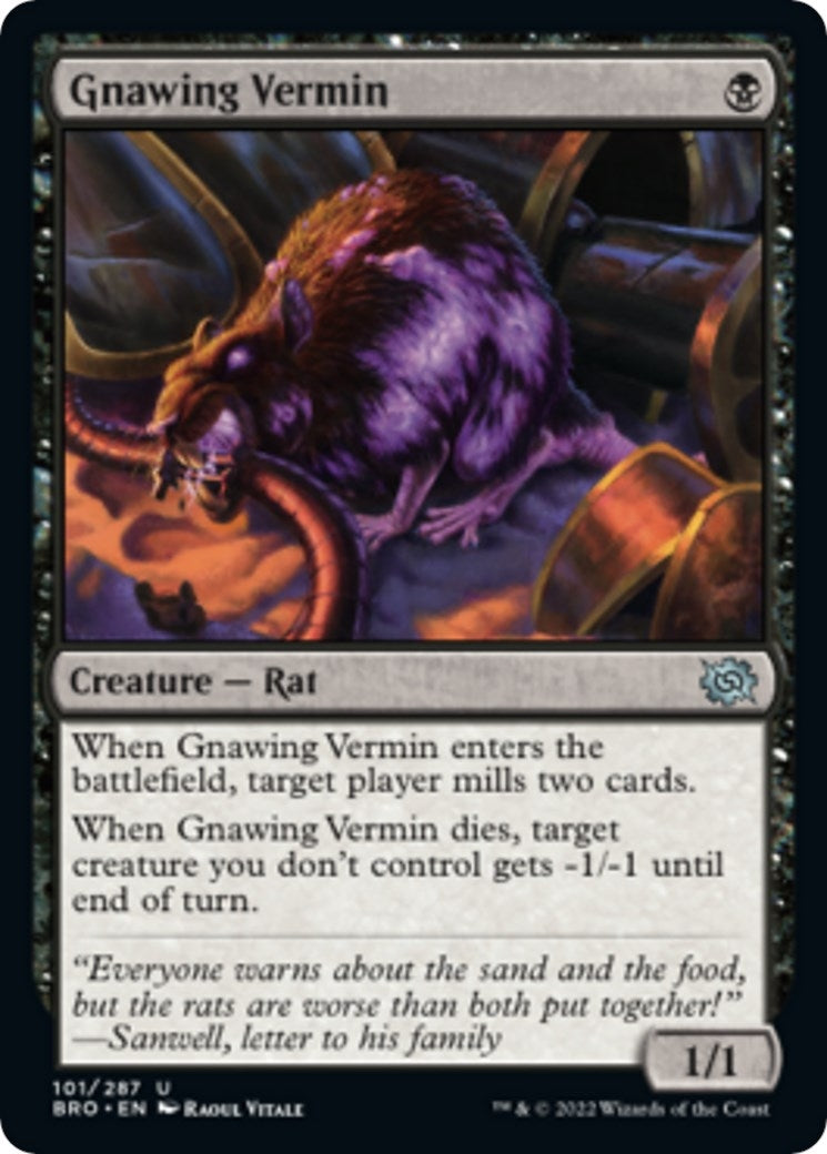 Gnawing Vermin (101) (The Brothers' War) (Foil)