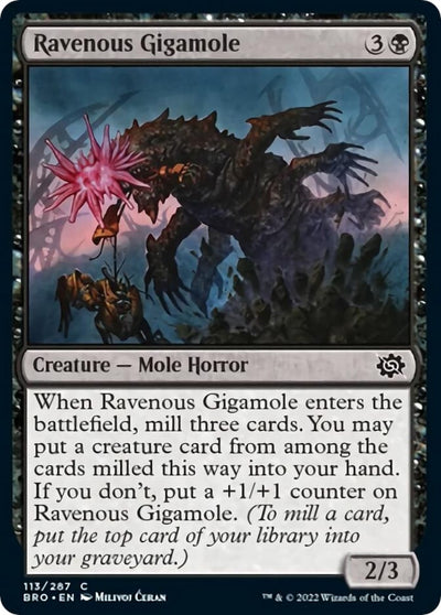 Ravenous Gigamole (113) (The Brothers' War) (Foil)