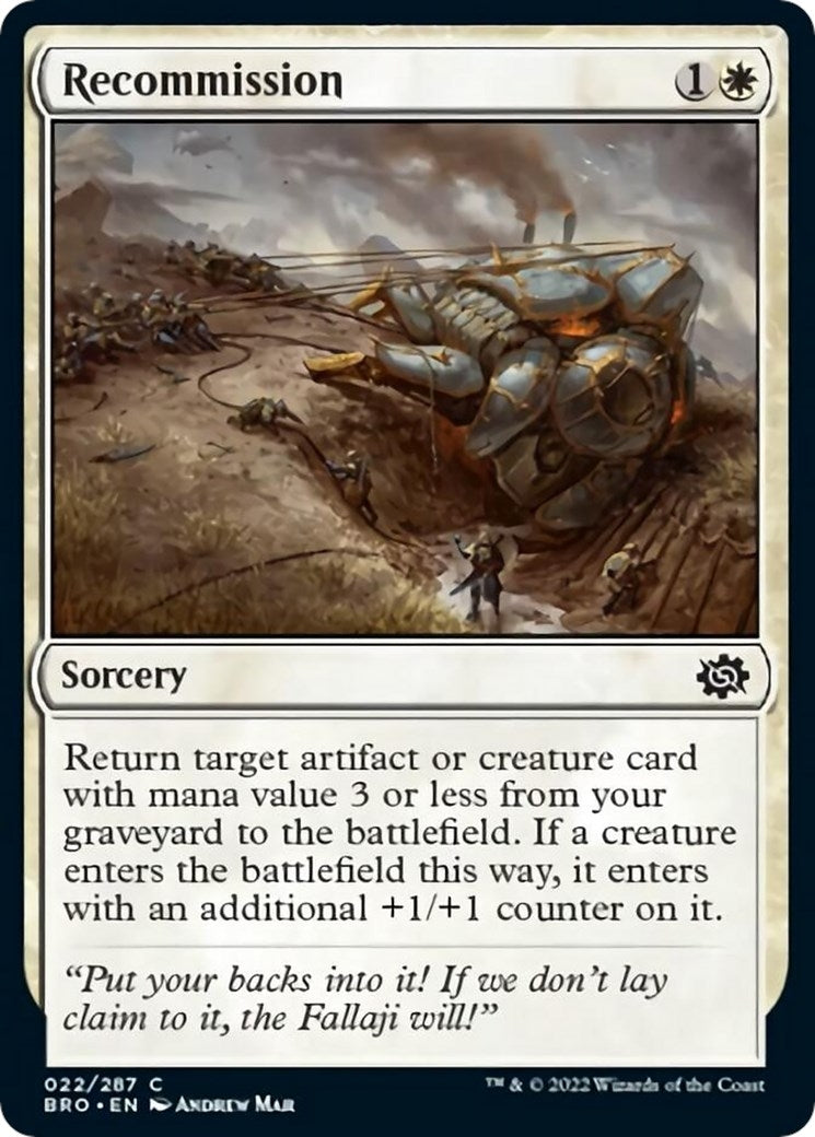 Recommission (22) (The Brothers' War) (Foil)