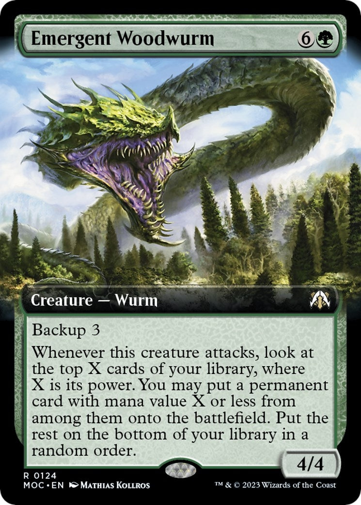Emergent Woodwurm (Extended Art) (124) (March of the Machine)