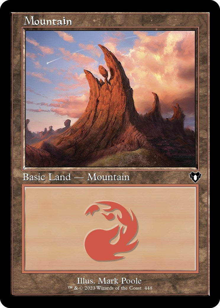 Image for Mountain (448) (Retro Frame) (448) (Commander Masters) (Foil) - Magic: The Gathering