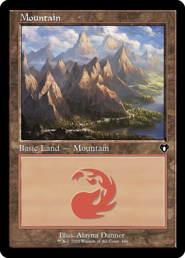 Image for Mountain (446) (Retro Frame) (446) (Commander Masters) (Foil) - Magic: The Gathering