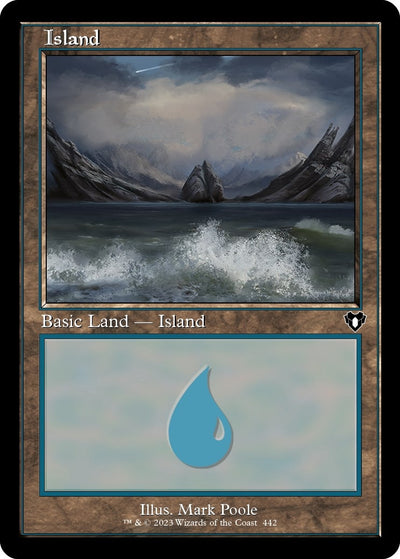 Island (442) (Retro Frame) (442) (Commander Masters)