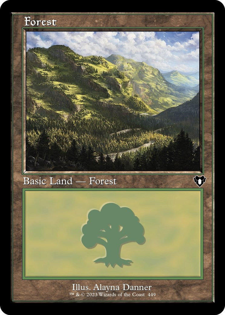 Image for Forest (449) (Retro Frame) (449) (Commander Masters) (Foil) - Magic: The Gathering
