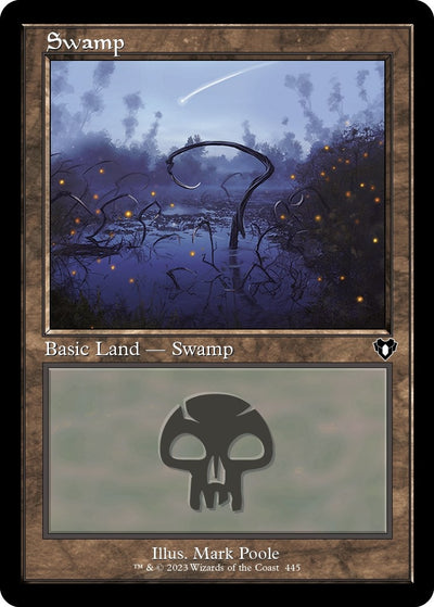 Swamp (445) (Retro Frame) (445) (Commander Masters) (Foil)
