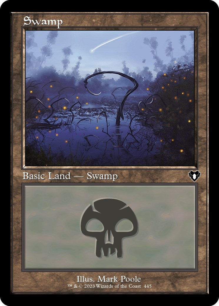 Image for Swamp (445) (Retro Frame) (445) (Commander Masters) (Foil) - Magic: The Gathering