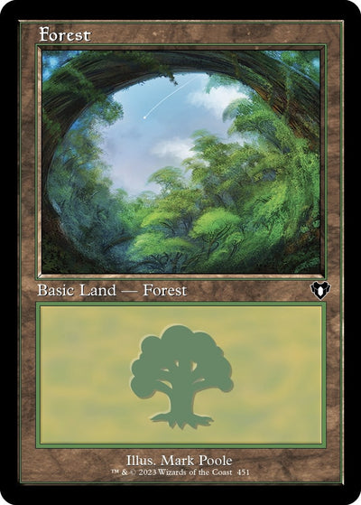 Forest (451) (Retro Frame) (451) (Commander Masters) (Foil)