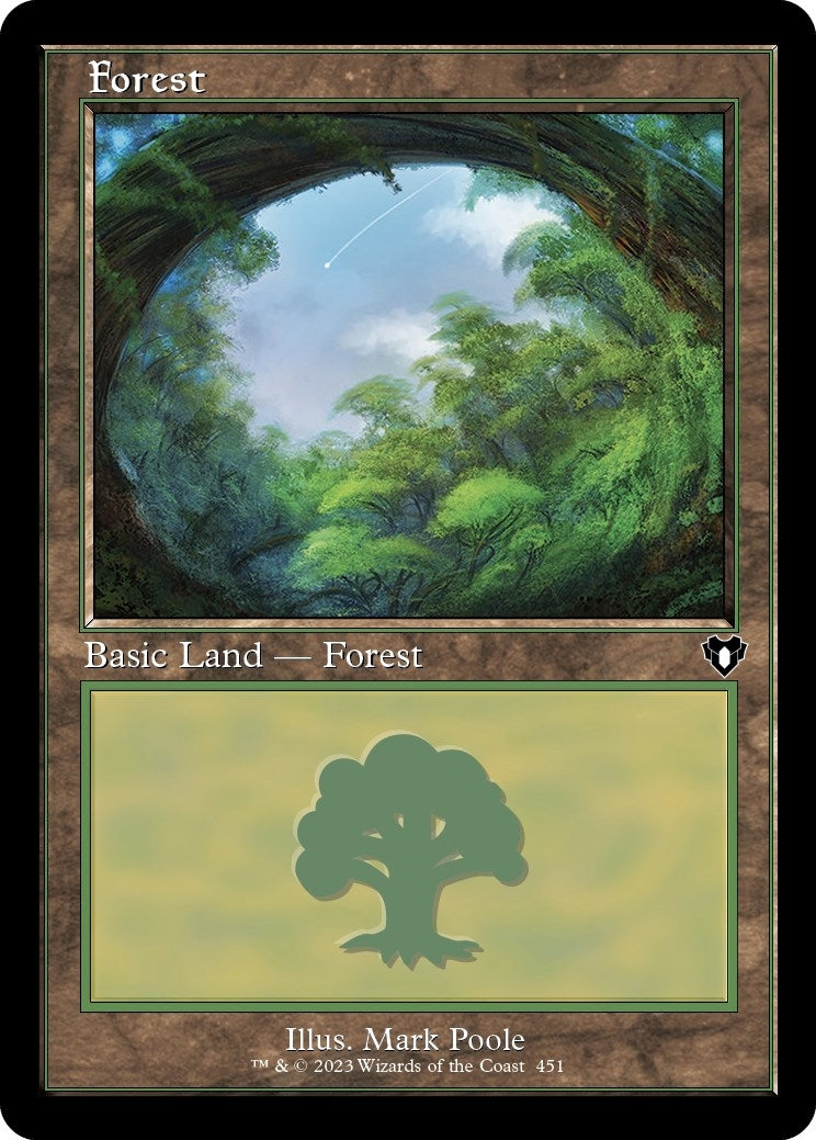Image for Forest (451) (Retro Frame) (451) (Commander Masters) (Foil) - Magic: The Gathering