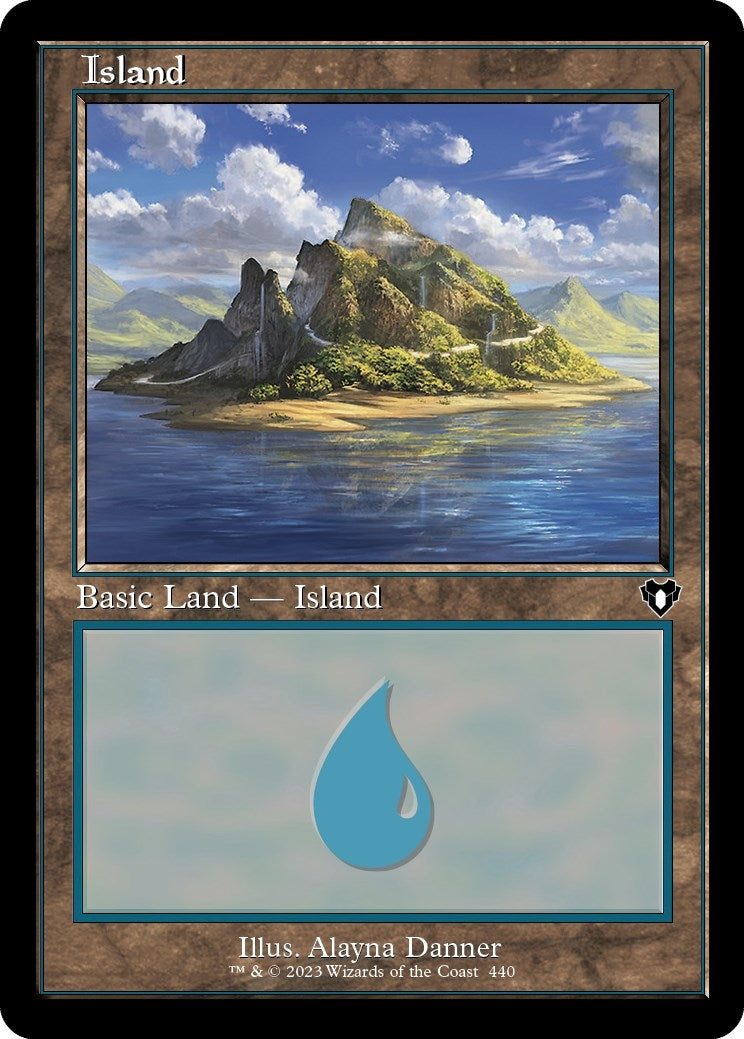 Image for Island (440) (Retro Frame) (440) (Commander Masters) (Foil) - Magic: The Gathering